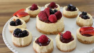 Mini Cheesecakes Recipe  How to Make Mini Cheesecakes [upl. by Eimorej]