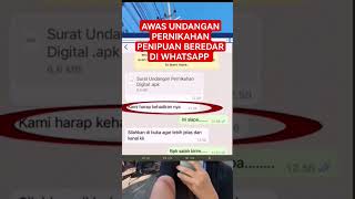 Undangan Pernikahan Apk Penipuan Melalui WhatsApp shorts viral education [upl. by Ellenrahs458]