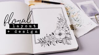 How to Layout and Design Floral Illustrations  Drawing Flowers [upl. by Philly]