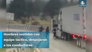 Captan asalto masivo a automovilistas en la carretera Puebla Orizaba [upl. by Assened]