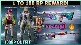 PUBG MOBILE SEASON 18 ROYAL PASS REWARDS 1100 MALAYALAM  SEASON 18 RP REWARDS SEASON 18 LEAKS [upl. by Attenauqa]