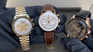 Pick Your Gold Chronograph  Omega or Breitling [upl. by Tullius]