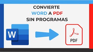 Cómo Pasar WORD a PDF [upl. by Eeliram]