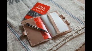 Making a Leather Notebook Case By Hand [upl. by Oirasec66]