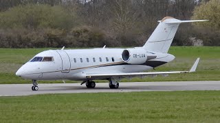 Premium Jet Bombardier Challenger 650 OELUA at Cambridge [upl. by Hamehseer]