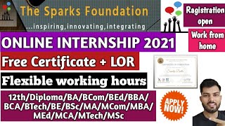 Sparks Foundation Online InternshipNGO Internship work from homeSparks Foundation internship apply [upl. by Bollinger]