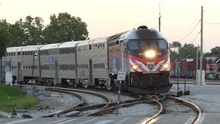 RTA Metra 2003 MP36PH3S Locomotive BiLevel PushPull Metra Rail Train 409 at Blue Island Station [upl. by Shaum691]