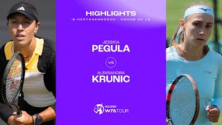 Jessica Pegula vs Aleksandra Krunic  2024 sHertogenbosch Round of 16  WTA Match Highlights [upl. by Lleroj]