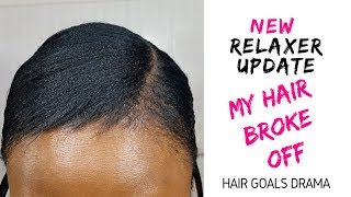 Relaxed Hair Hair Breakage [upl. by Asenej]