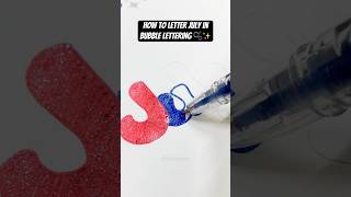 How to write July in Bubble Letters bubbleletters letteringtutorial letteringideas [upl. by Worrad]