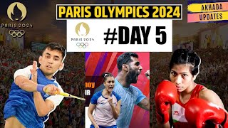 India’s Day 5 Highlights at the Paris Olympics  PV Sindhu Sen Deepika  Lovlina in the next round [upl. by Alleuqahs]