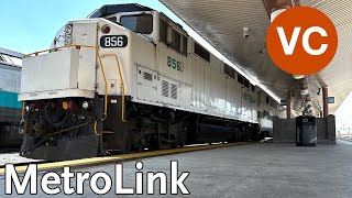 Los Angeles MetroLink Commuter Rail Union Station to Chatsworth Ventura County Line 4K Train Ride [upl. by Darnok]