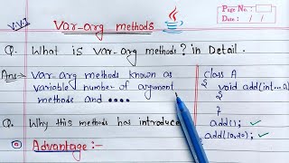 var arg method in java  Learn Coding [upl. by Eojyllib]