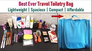 Best Travel Toiletry Bag For Women  How To Pack amp Travel Light  Travel Toiletry Bag Review amp Tips [upl. by Yadseut]