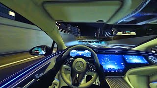 MercedesBenz EQS 580 Night Drive POV  Assetto Corsa [upl. by Rbma]