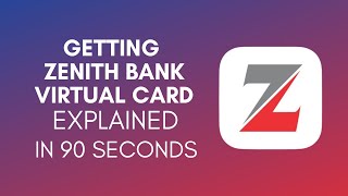 How To Get Zenith Bank Virtual Card 2024 [upl. by Annaoj]