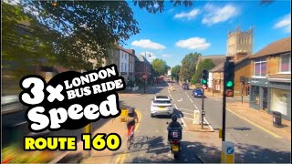 LONDON BUS RIDE 3x Speed 160 Sidcup Station to Catford Bridge Tour in Dioramalike London 4K [upl. by Schlosser140]