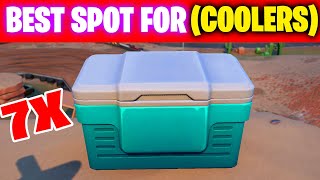 Where to Find Coolers in fortnite Chapter 3  Best Spot For Coolers locations in fortnite [upl. by Zulaledairam]