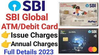 Sbi global debit card charges  Sbi global debit card  Global debit card sbi  Global atm card sbi [upl. by Daht]