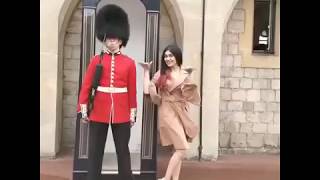 Bollywood actress Adah Sharma messing with queens guard [upl. by Nealson]