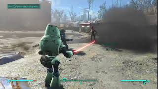 Fallout 4 Assaultron vs Robobrain and Protectron Round 2 Robot wars [upl. by Eniamat]