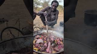 So delicious natural Soup cooked by bushmen middle of nowhere ‼️😲😋 Dont miss this lunch foodlover [upl. by Anema349]