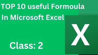 Ms Excel Basic 10 formoula  Complete Microsoft Excel series Class  2 [upl. by Ardnod]