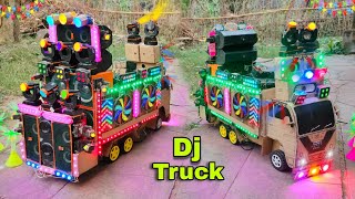 Mini Dj Truck loading AtNew Home by cardboard making dj truck and light dj toy eicher dj big Dj Sr [upl. by Aniehs]