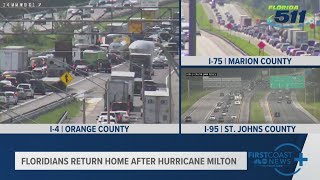 Traffic Nightmare Floridians return home after Hurricane Milton [upl. by Hsaka]