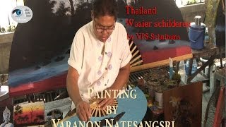 Thailand painting  waaier schilderen  by VPSSchuitema [upl. by Atil]