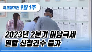 국세매거진 2023년 2분기 미납국세 열람 신청건수 증가 [upl. by Jezreel]