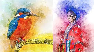 Premio Watercolor Photoshop Action Tutorial [upl. by Nilekcaj]