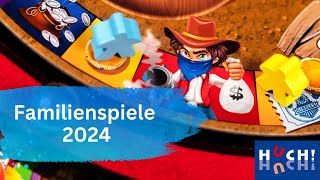 Neue Familienspiele von HUCH 2024  Kurzüberblick [upl. by Metabel936]