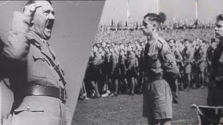 Hitler Speeches  Youth Address  Stock Footage [upl. by Nitsreik]