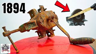 Antique Rusty and Broken Knife Grinder Restoration [upl. by Atiniuq]