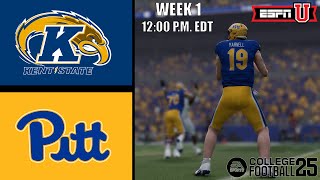 Kent State at Pittsburgh  Week 1 Simulation  College Football 25 [upl. by Akalam]