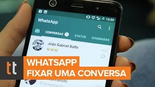 Como fixar uma conversa no WhatsApp [upl. by Nwahsak705]