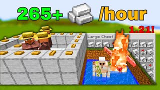 Minecraft IRON Farm 121  Tutorial beginners [upl. by Morry]