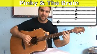 Tutorial Pinky amp the Brain Theme  Fingerstyle Guitar w TAB [upl. by Anum]