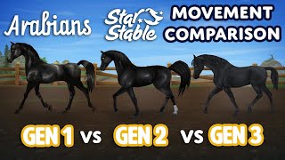 Comparison of all Arabian models  Side by side gaits  Star Stable Online⭐️ [upl. by Sipple]