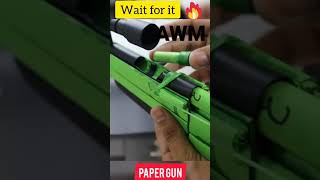 Paper AWM🔥 Sniper Gun That Shoots Paper Bullets and Ejects Shells 🔥 shorts😃 [upl. by Airekahs]