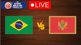 🔴 Live Brazil vs Montenegro  FIBA Olympic Qualifying Tournament 2024  Live Play By Play [upl. by Asta]