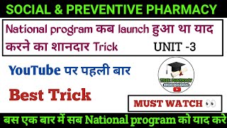 Easy to learn National program  Best trick  preventive pharmacy  unit 3 [upl. by Olihs]