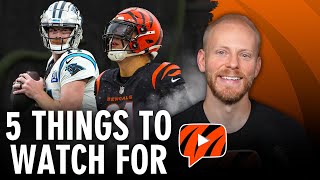 Bengals at Panthers FIVE THINGS to Watch For amp OFFICIAL Prediction [upl. by Nnyla446]