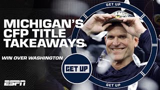 MICHIGAN DOMINATED WASHINGTON 💪 Takeaways from the Wolverines National Championship 🏆  Get Up [upl. by Alegnaoj343]