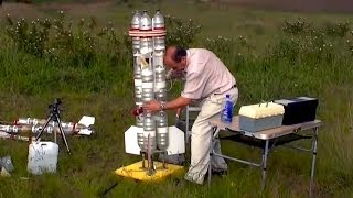 2Stage Water Rocket to 864 feet [upl. by Bigot947]