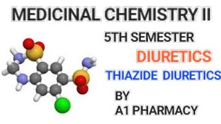 THIAZIDE DIURETICS  DIURETICS  MEDICINAL CHEMISTRY 2 5th semester [upl. by Georglana127]