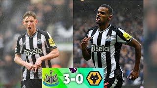 Newcastle vs Wolves 30 EPL highlights 2024  Isak goal  Gordon goal  Livramento goal [upl. by Ayerf763]