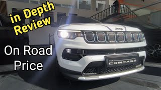 New Jeep Compass Limited O MT inDepth Review with OnRoad Price Luxury  Suv Jeep Mahindra [upl. by Kirchner]