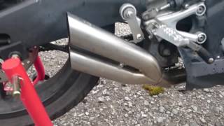 2013 yamaha yzf r125 danmoto shotgun exhaust sound [upl. by Teillo]